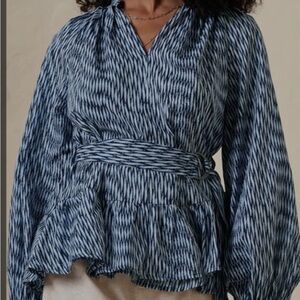 Peplum Banana Republic shirt with belt. NWOT